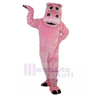 Gracioso hipopótamo rosa Disfraz de mascota Animal