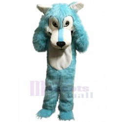 Loup bleu en peluche drôle Costume de mascotte Animal