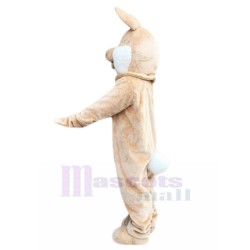 Hospitable Beige Rabbit Easter Bunny Mascot Costume Animal