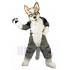 Pelaje largo perro husky gris Disfraz de mascota Animal