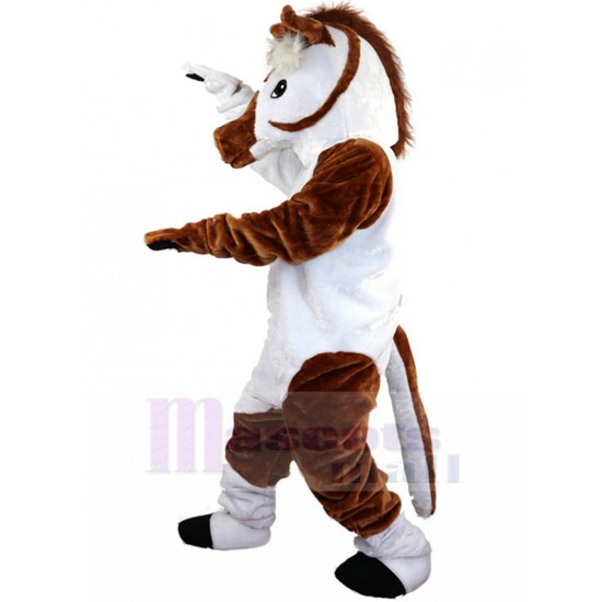 New Arrival Brown and White Horse Mascot Costume Animal