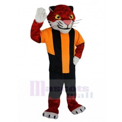 Sérieuse Tigre orange Costume de mascotte à Jersey Animal