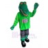 Green Muscle Crocodile Mascot Costume in Green Shirt Animal