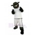 Black Bull Mascot Costume in White Basketball Jersey Animal