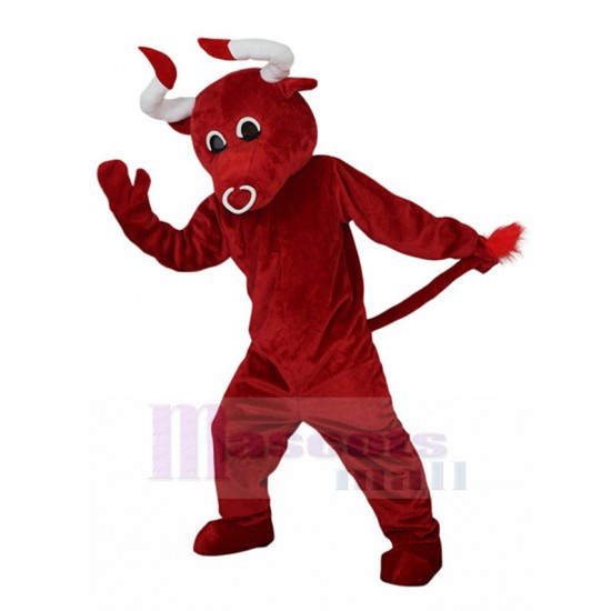 Tranquille rouge Taureau Costume de mascotte Animal