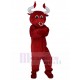 Gemächlich rot Stier Maskottchen Kostüm Tier
