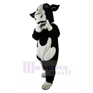 Joyeux Noir et blanc Vache laitière Mascotte Costume Animal