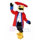 Captain White Head Falcon Mascot Costume in Red Suit Animal