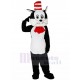 Noir et blanc Le chat dans le chapeau Mascotte Costume Dessin animé