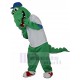 Glad Green Alligator Mascot Costume in Suit Animal
