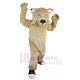 Affable Beige Wild Cat Mascot Costume Animal
