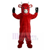 Curioso becerro rojo Toro Disfraz de mascota Animal