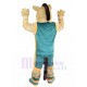 Grinning Khaki Horse Mascot Costume in Jersey Animal