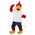 Delightful Red Bird Mascot Costume in White Shirt Animal