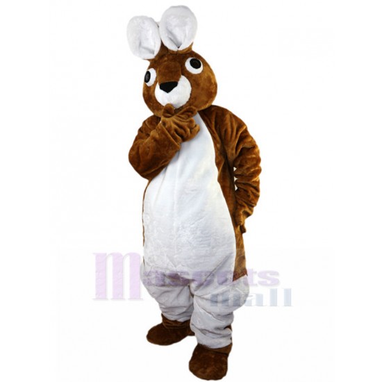 Conejo Marrón y Blanco Disfraz de mascota con orejas cortas Animal