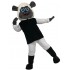 White and Black Poodle Dog Mascot Costume with Warm Headgear Animal