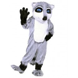 Long Gray Fur Husky Fox Dog Fursuit Mascot Costume Animal