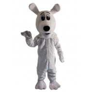 Nouvelle arrivée Costume de mascotte de chien blanc avec de longues oreilles Animal