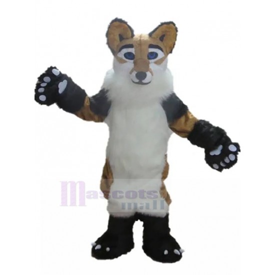 Furry Tricolor Colors Fox Dog Mascot Costume Animal