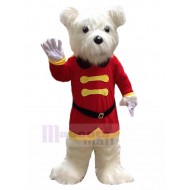 Costume de mascotte de chien Schnauzer de la garde royale britannique blanche Animal
