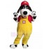 Home Hardware Handlicher Hund Maskottchen-Kostümtier mit gelbem Overall