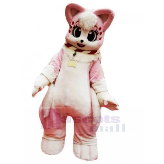 Léopard rose clair mignon Costume de mascotte Animal