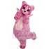 Chat rose foncé poilu Costume de mascotte Animal