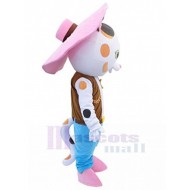 Shérif Callie Chat blanc Costume de mascotte dessin animé
