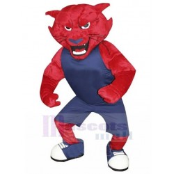 Strong Red Bearcat Mascot Costume Animal