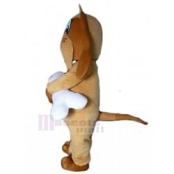 Braunes Langohr-Maskottchen-Kostüm für Hunde mit großem Knochentier