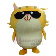 Kühl Gelbe getigerte Katze Maskottchen Kostüm mit Sonnenbrille Tier