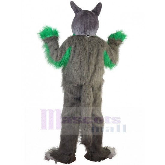 Power Green and Strong Wolf Mascot Costume Animal