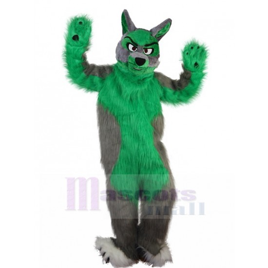 Poder verde y fuerte Lobo Disfraz de mascota animal