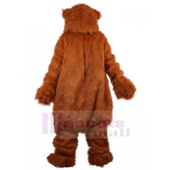 Heiter Braunbär Maskottchen Kostüm mit langen Haaren Tier