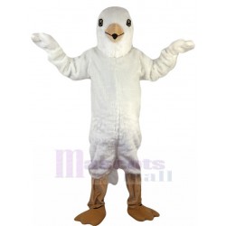 Sedate White Pigeon Mascot Costume Animal