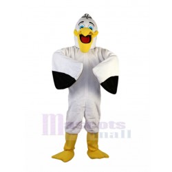 Grateful White Pelican Mascot Costume Animal