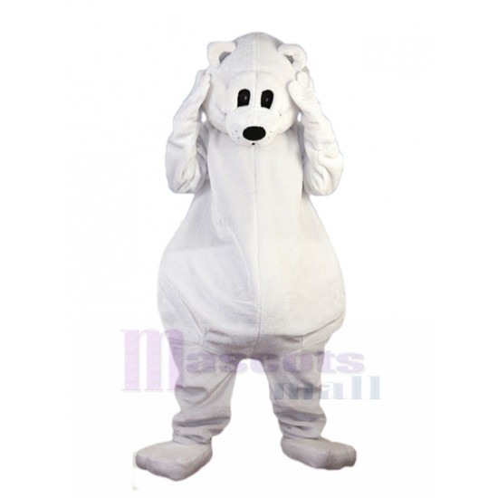 Verwirrt Weißer Eisbär Maskottchen Kostüm Tier