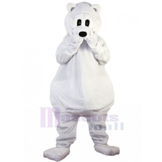 Embrouillé Ours polaire blanc Costume de mascotte Animal