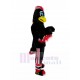 Black Sports Eagle Mascot Costume with Red Fur Animal