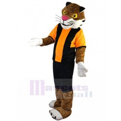 Serious Tiger Mascot Costume in Jersey Animal