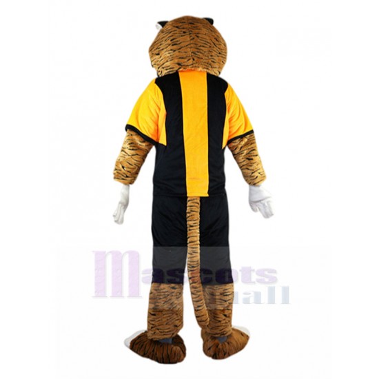 Serious Tiger Mascot Costume in Jersey Animal