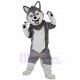 Absent-minded Grey Husky Dog Mascot Costume Animal