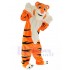 Tigre naranja celoso Disfraz de mascota con barba blanca Animal