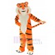 Eifer oranger Tiger Maskottchen Kostüm mit weißem Bart Tier