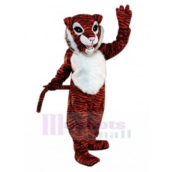 Tigre orange Costume de mascotte avec fourrure blanche Animal