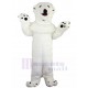 Naiv Eisbär Maskottchen Kostüm mit langem Fell Tier
