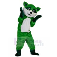 Gepflegter grüner Waschbär Maskottchen Kostüm Tier