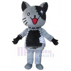 Smiling Punk Cat Mascot Costume Animal