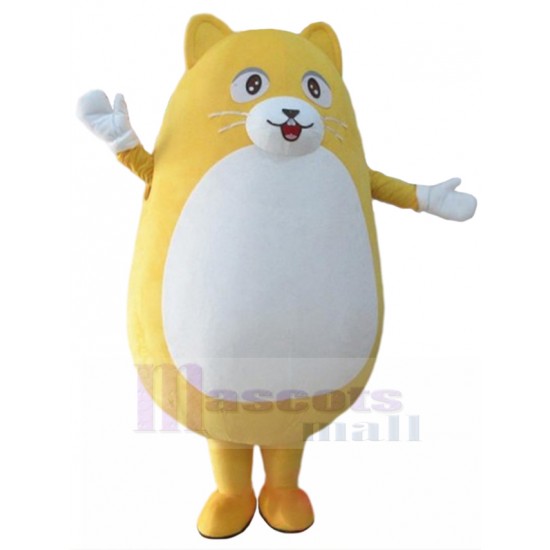 Gelb Oval Katze Maskottchen Kostüm Tier