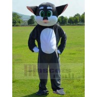 Grey and White Cat Mascot Costume with Pink Nose Animal